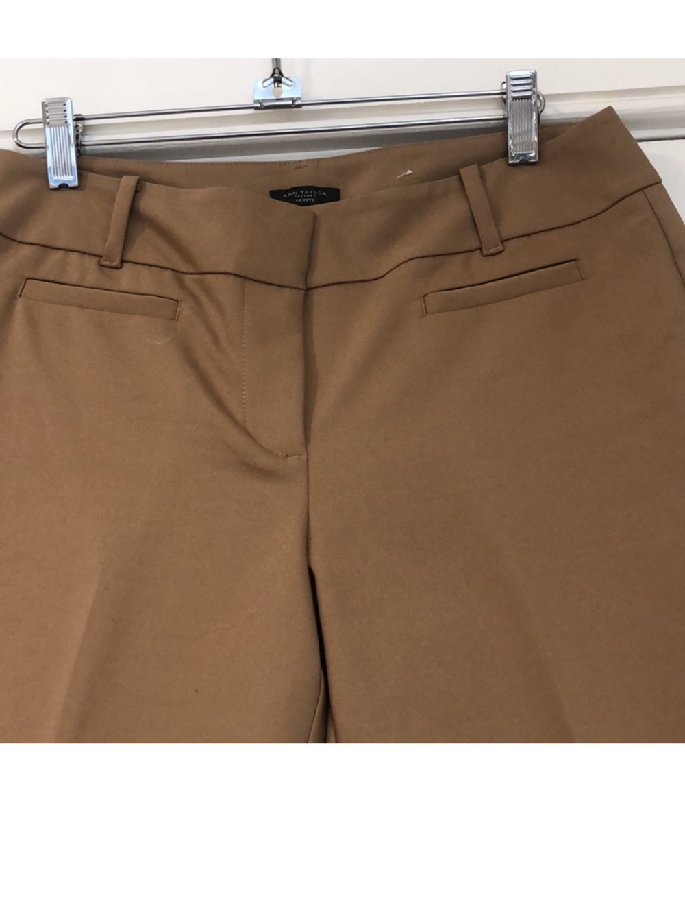 Ann Taylor Factory Petite Signature Tan Dress Pants